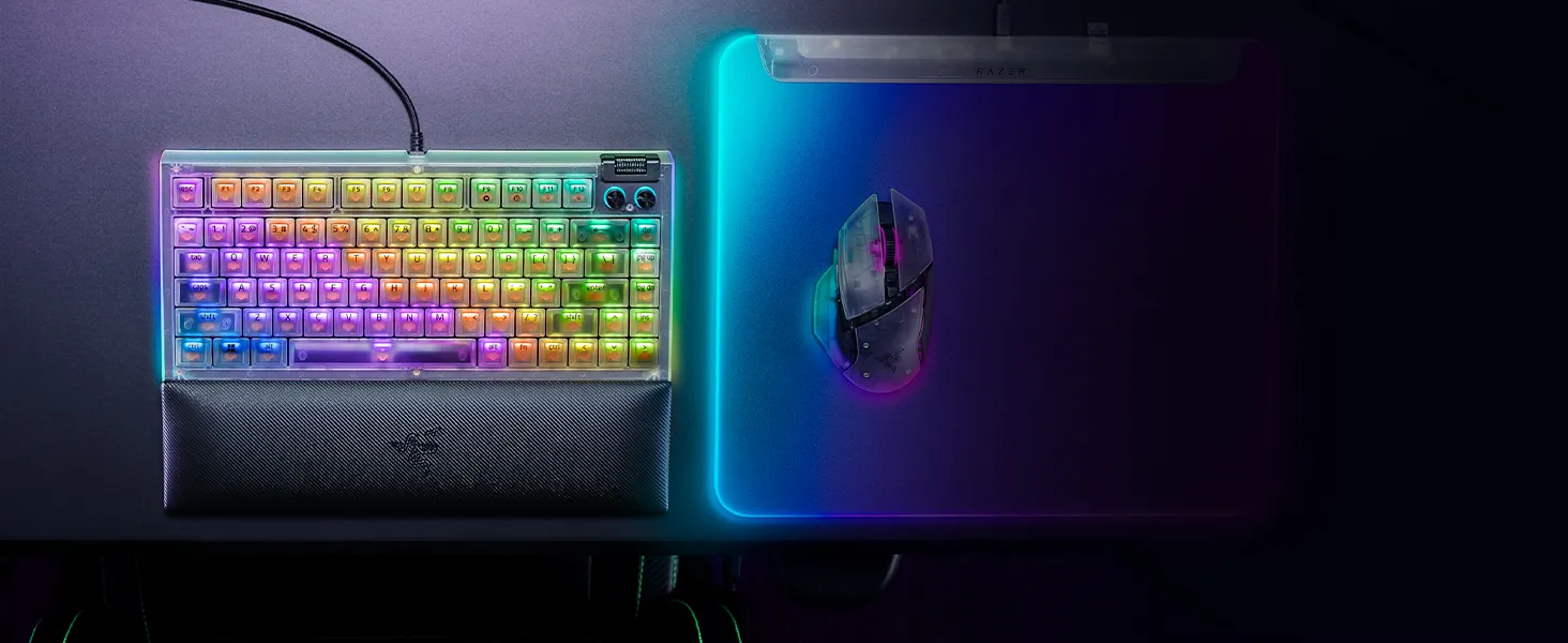 Razer BlackWidow V4 75% Hot-swap Enabled Mechanical Gaming Keyboard (Phantom White) overview 1