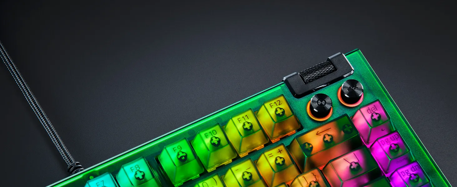 Razer BlackWidow V4 75% Mechanical Gaming Keyboard (Phantom Green) overview 4