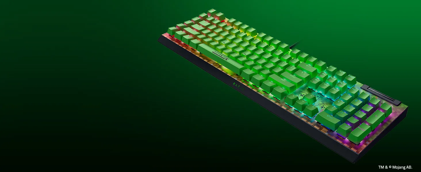 Razer BlackWidow V4 X Mechanical Gaming Keyboard Green Switch Minecraft Edition (RZ03-04704100-R3M1) overview 3