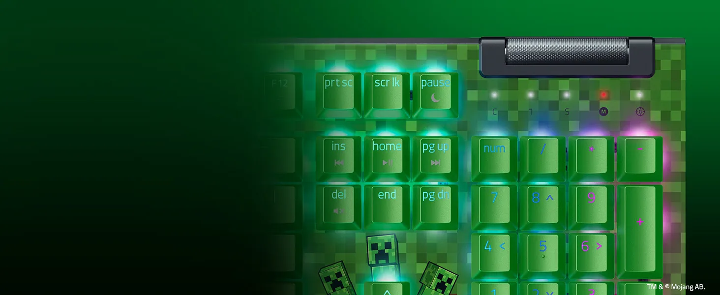 Razer BlackWidow V4 X Mechanical Gaming Keyboard Green Switch Minecraft Edition (RZ03-04704100-R3M1) overview 5