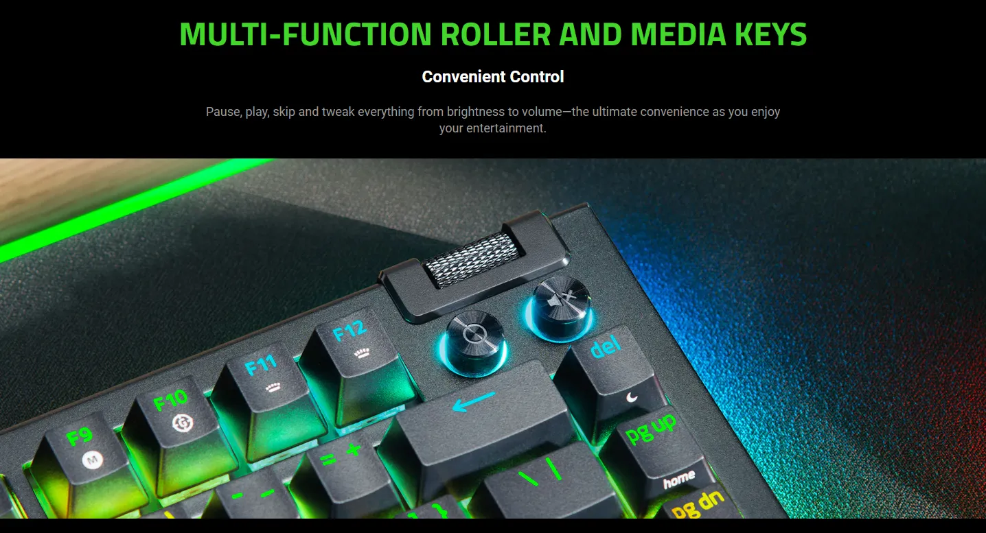 Razer Blackwidow V4 75 Percent Mechanical Gaming Keyboard overview 12