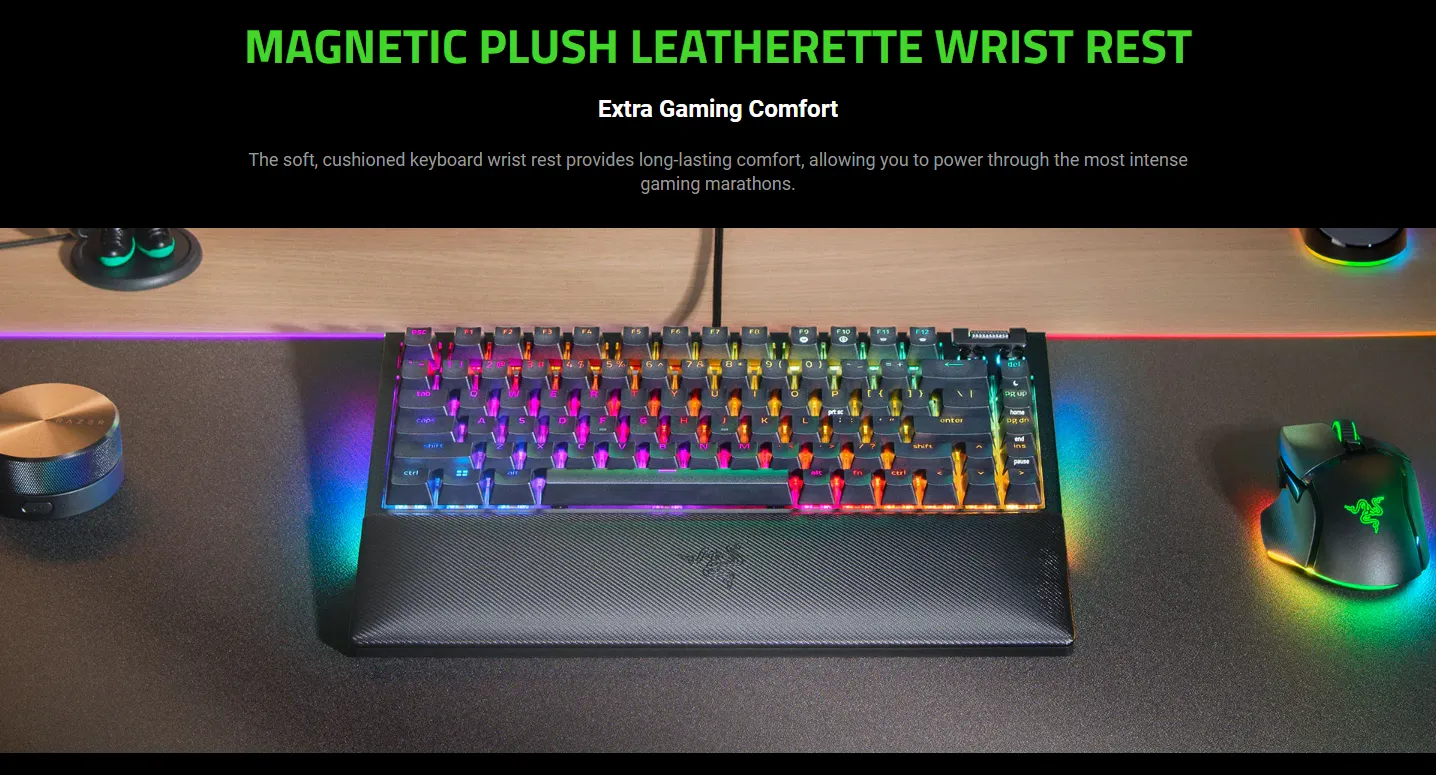Razer Blackwidow V4 75 Percent Mechanical Gaming Keyboard overview 13