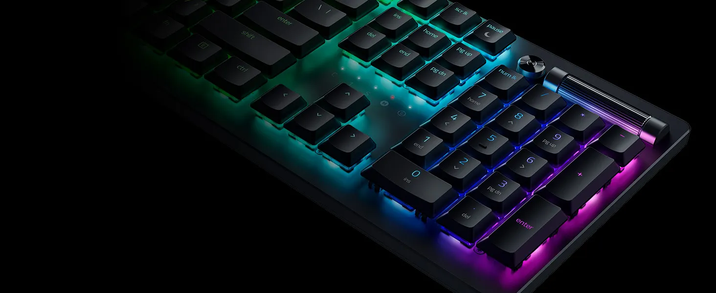 Razer DeathStalker V2 Wired Gaming Keyboard Low Profile Linear Red overview 3