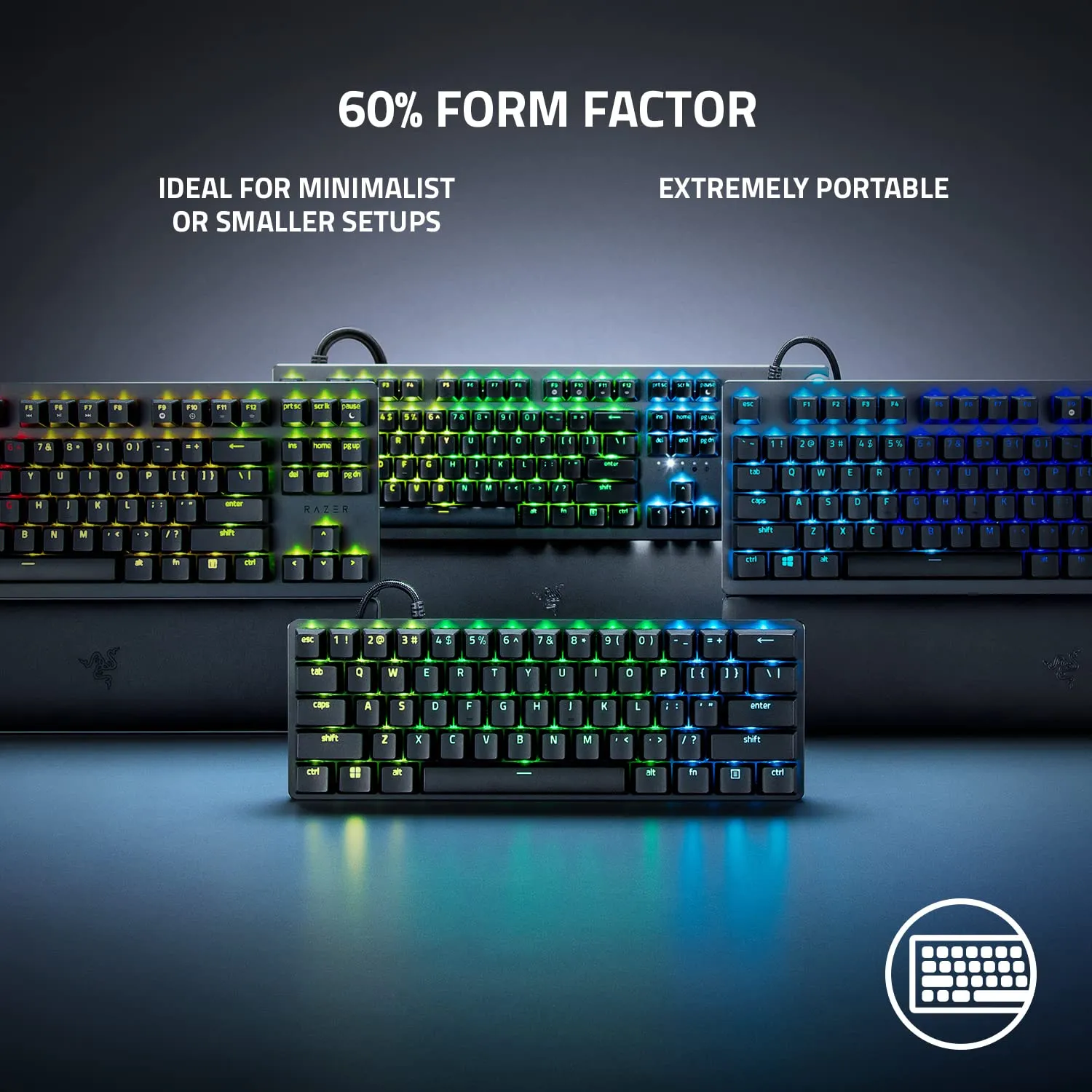 Razer Huntsman Mini Analog Gaming Keyboard With Analog Optical Switches (Black) overview 3