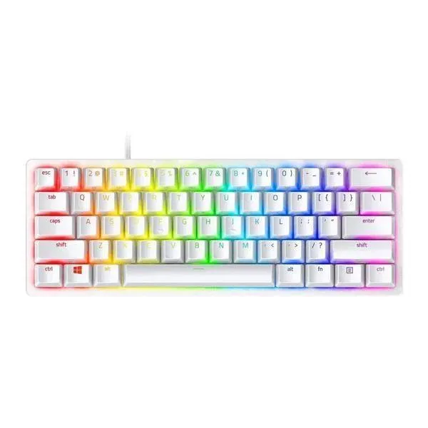 Razer Huntsman Mini Gaming Mechanical Keyboard Linear Red Optical Switches Mercury White