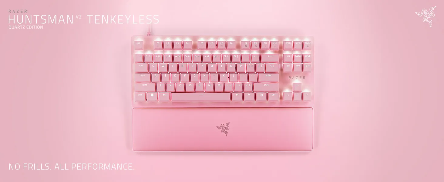 Razer Huntsman V2 Quartz Tenkeyless RGB Gaming Keyboard overview 1