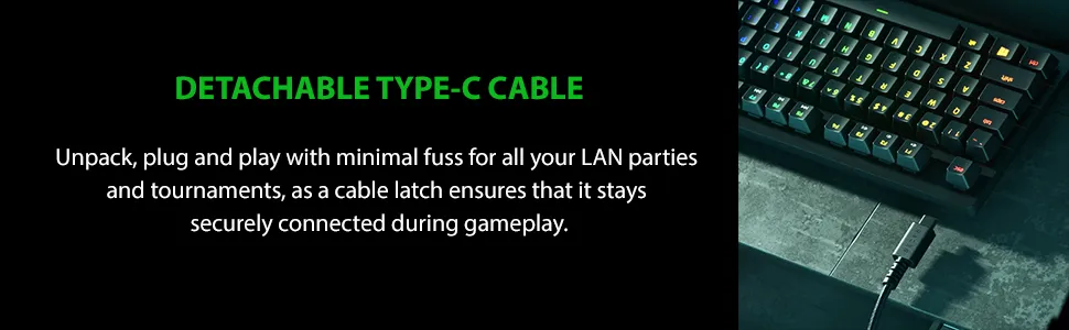 Razer Huntsman V2 TKL Clicky Optical Purple Switches Mechanical Gaming Keyboard overview 4
