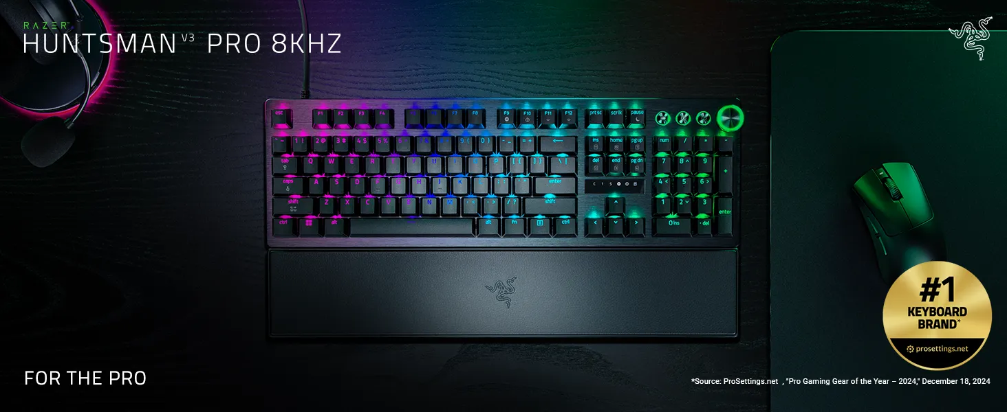 Razer Huntsman V3 Pro 8KHz Analog Optical Esports Keyboard (RZ03-05530100-R3M1) overview 1
