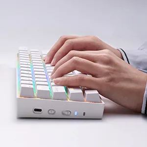 Redragon K530 Pro White Draconic 60% Wireless RGB Mechanical Keyboard (Linear Red Switch) overview 4