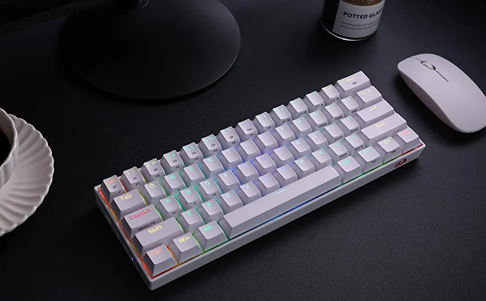 Redragon K530 Pro White Draconic 60% Wireless RGB Mechanical Keyboard (Linear Red Switch) overview 7