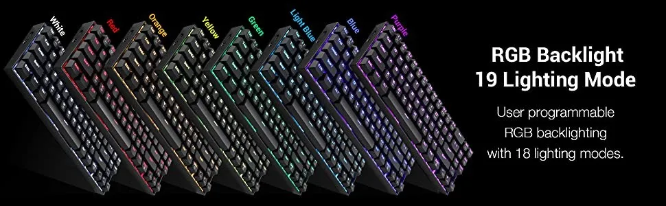 Redragon K599 Deimos Wireless Wired Mechanical Gaming Keyboard overview 2