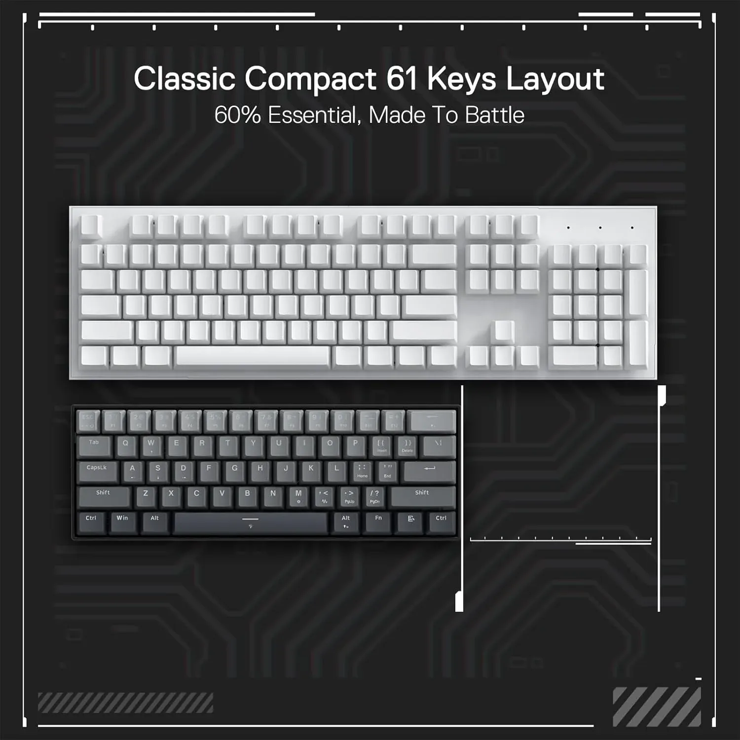 Redragon K617 Rapid Trigger Gaming Keyboard (Misty Grey) overview 6