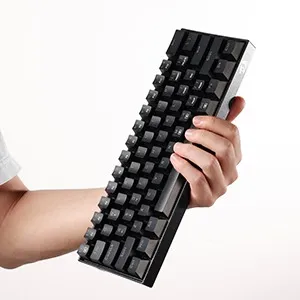 Redragon K630 Dragonborn 60% Wired Pink LED Brown Switch Gaming Keyboard Black overview 9