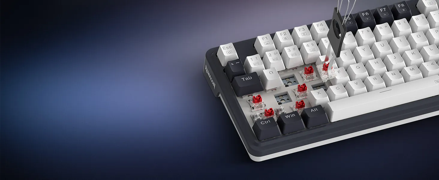 Redragon K673 PRO 75% Wireless Gasket RGB Gaming Keyboard (Abyssal Blue) overview 3