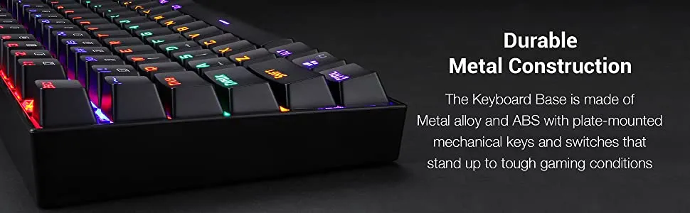 Redragon Mitra K551 RGB LED Backlit Wired Mechanical Gaming Keyboard overview 5
