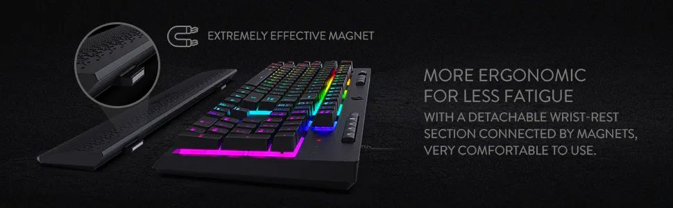 Redragon Shiva K512 Black RGB Backlit Membrane Wired Gaming Keyboard overview 10