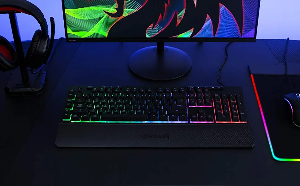 Redragon Shiva K512 Black RGB Backlit Membrane Wired Gaming Keyboard overview 14