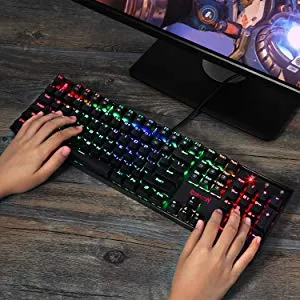 Redragon Vara K551 Rainbow LED Backlit Wired Mechanical Gaming Keyboard (Red Switch) overview 5