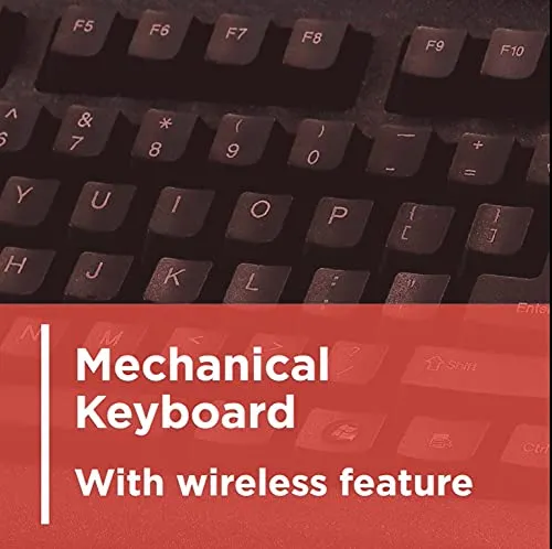 TVS ELECTRONICS Platina Wireless Mechanical Combo (Keyboard, Mouse) Strong Tilt Legs, Laser-Etched Key CapsLED Indicators Mouse Advanced Optical Tracking, Optical Tracking @ 1600 DPI, Built-in dongle overview 3