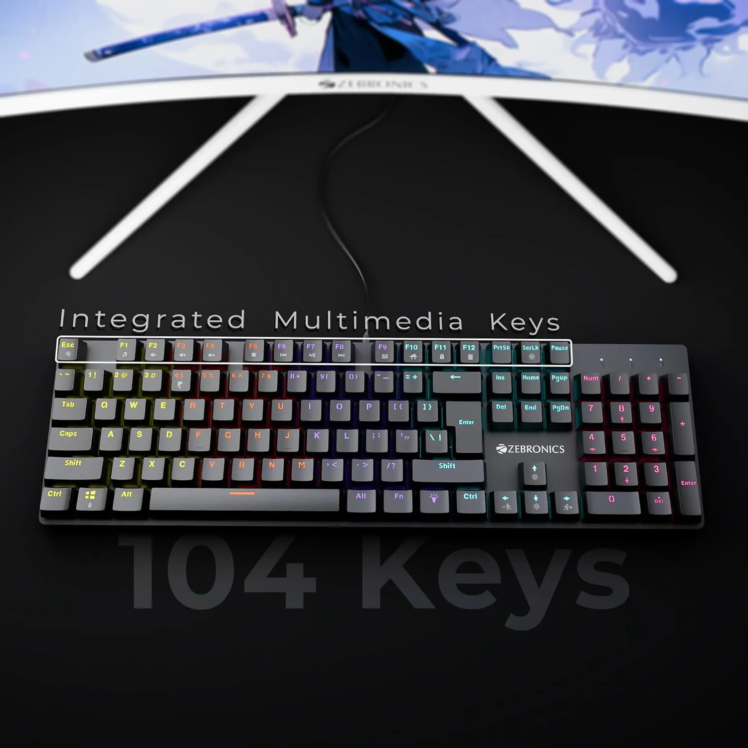 Zebronics Nitro Plus Mechanical Keyboard (Black) overview 1