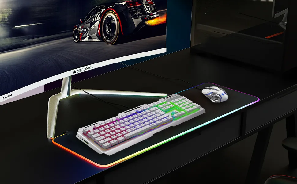 Zebronics Zeb-Transformer Gaming Keyboard and Mouse Combo (White) overview 5