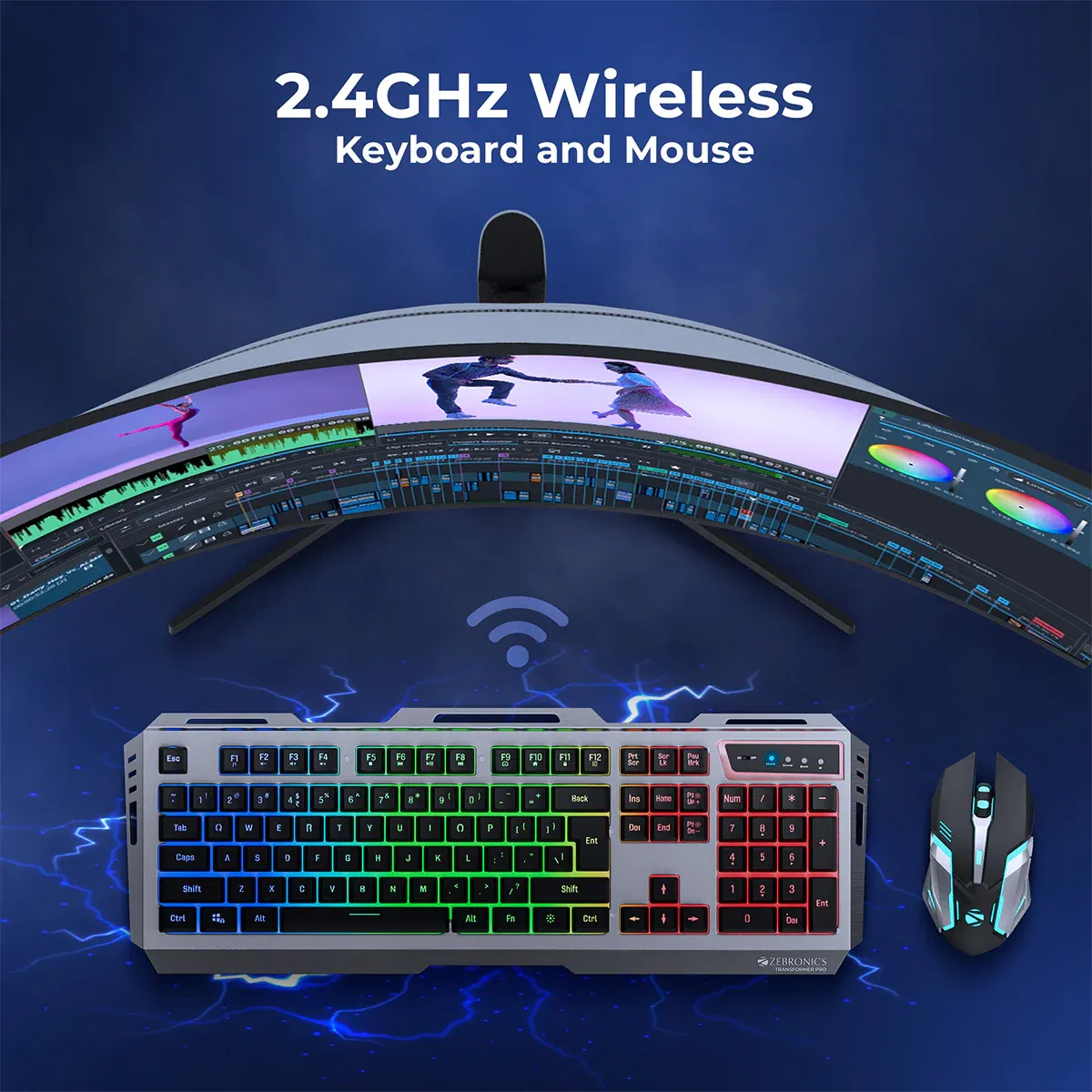 Zebronics Zeb-Transformer Pro Gaming Keyboard and Mouse Combo (Black) overview 1