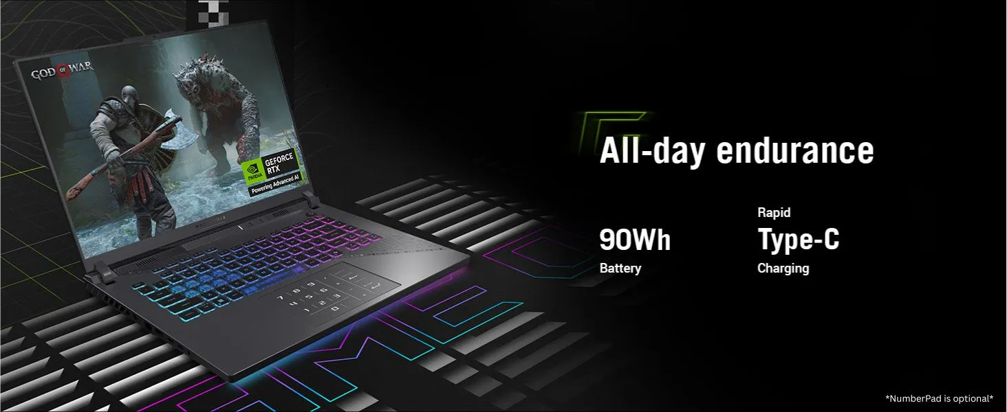 ASUS ROG Strix G16 G614PR-RV032WS AMD Ryzen 9 Gaming Laptop (16GB, 1TB SSD, Windows 11 Home, 12GB Graphics, 16 inch 165 Hz Full HD+ WUXGA IPS Display, NVIDIA GeForce RTX 5070 Ti, MS Office Home 2024, Eclipse Gray, 2.50 KG) overview 6