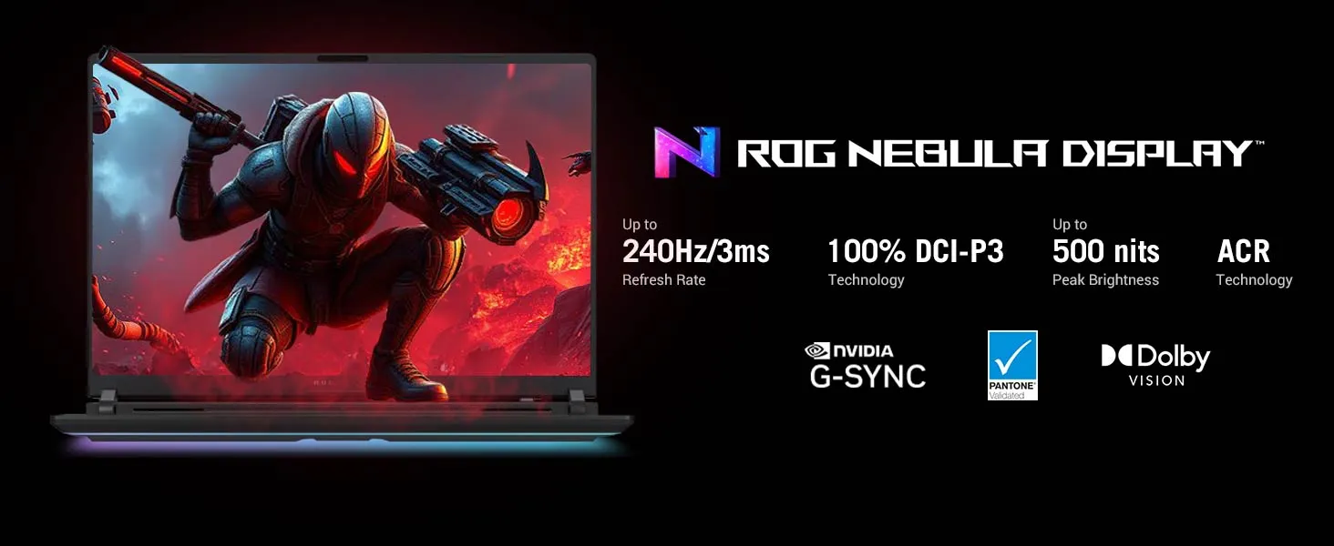 ASUS ROG Strix G16 G615LP-S5022WS Intel Core Ultra 9 Gaming Laptop (32GB, 1TB SSD, Windows 11 Home, 8GB Graphics, 16 inch 240 Hz 2.5K WQXGA IPS Display, NVIDIA GeForce RTX 5070, MS Office Home 2024, Eclipse Gray, 2.65 KG) overview 4