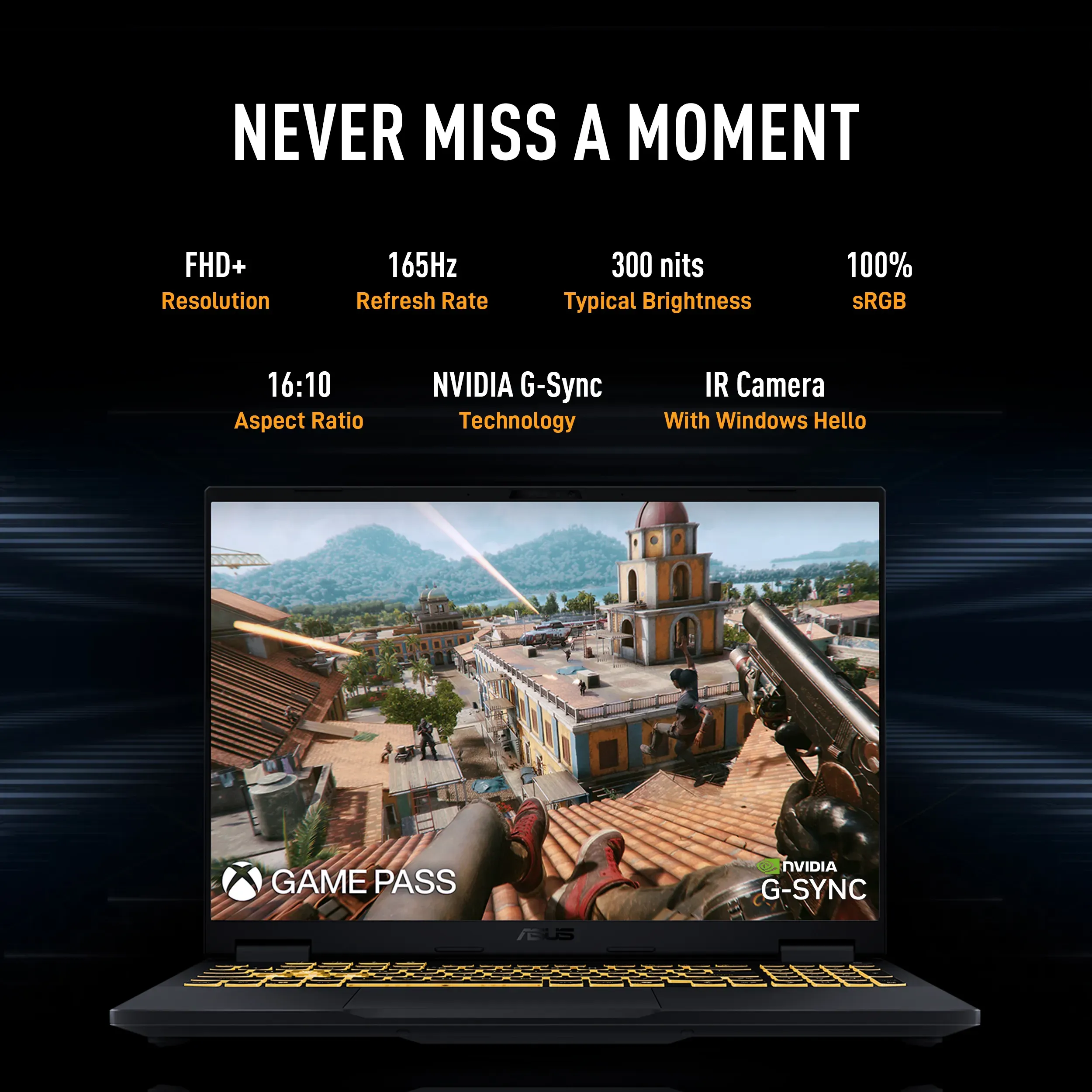 ASUS TUF Gaming F16, Gaming Laptop, Intel Core i7 14650HX, RTX 5060 GPU (16GB/1TB/40.64 cms (16) FHD+/Windows 11 Home/Office Home 2024 + M365 Basic (1 Year Validity)*) FX608JMR-RV049WS overview 3
