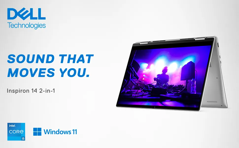 DELL Inspiron 7430 Intel Core i5 13th Gen (14 inch, 8GB, 512GB, Windows 11, MS Office 2021, Intel Iris Xe, FHD Plus Display, Platinum Silver, IC7430MH5K0M01ORS1) overview 1