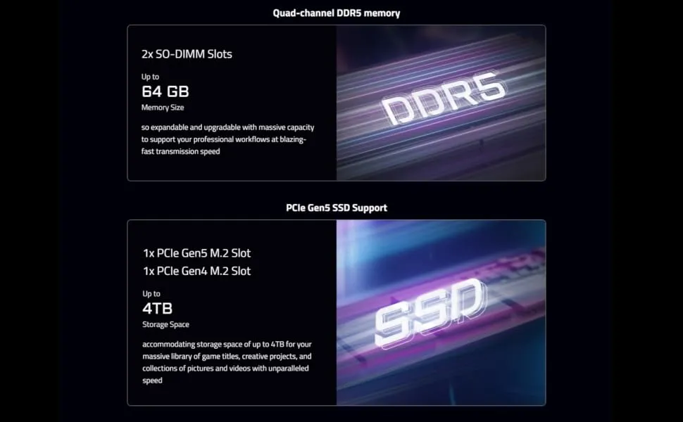GIGABYTE AORUS Master 16 Gaming Laptop 240Hz QHD OLED RTX 5090 Intel Core Ultra 9 275HX 1TB SSD 32GB DDR5 RAM AORUS Master 16 BZHC6INE64SH overview 3