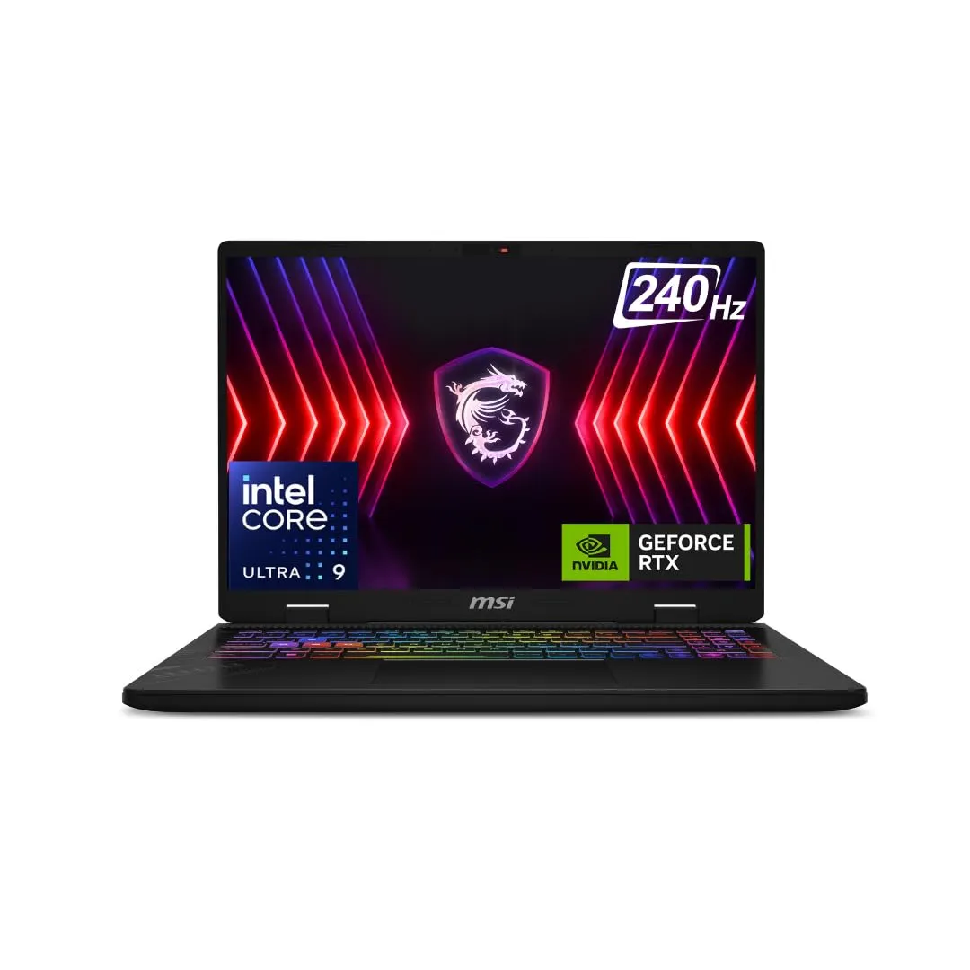 MSI Crosshair 16 HX AI, Intel 2nd Series. Core Ultra 9 275HX, 40CM QHD+ 240Hz Gaming Laptop (16GB/1TB NVMe SSD/Windows 11 Home/NVIDIA GeForce RTX 5060, GDDR7 8GB/Cosmos Gray/2.5Kg) D2XWFKG-102IN
