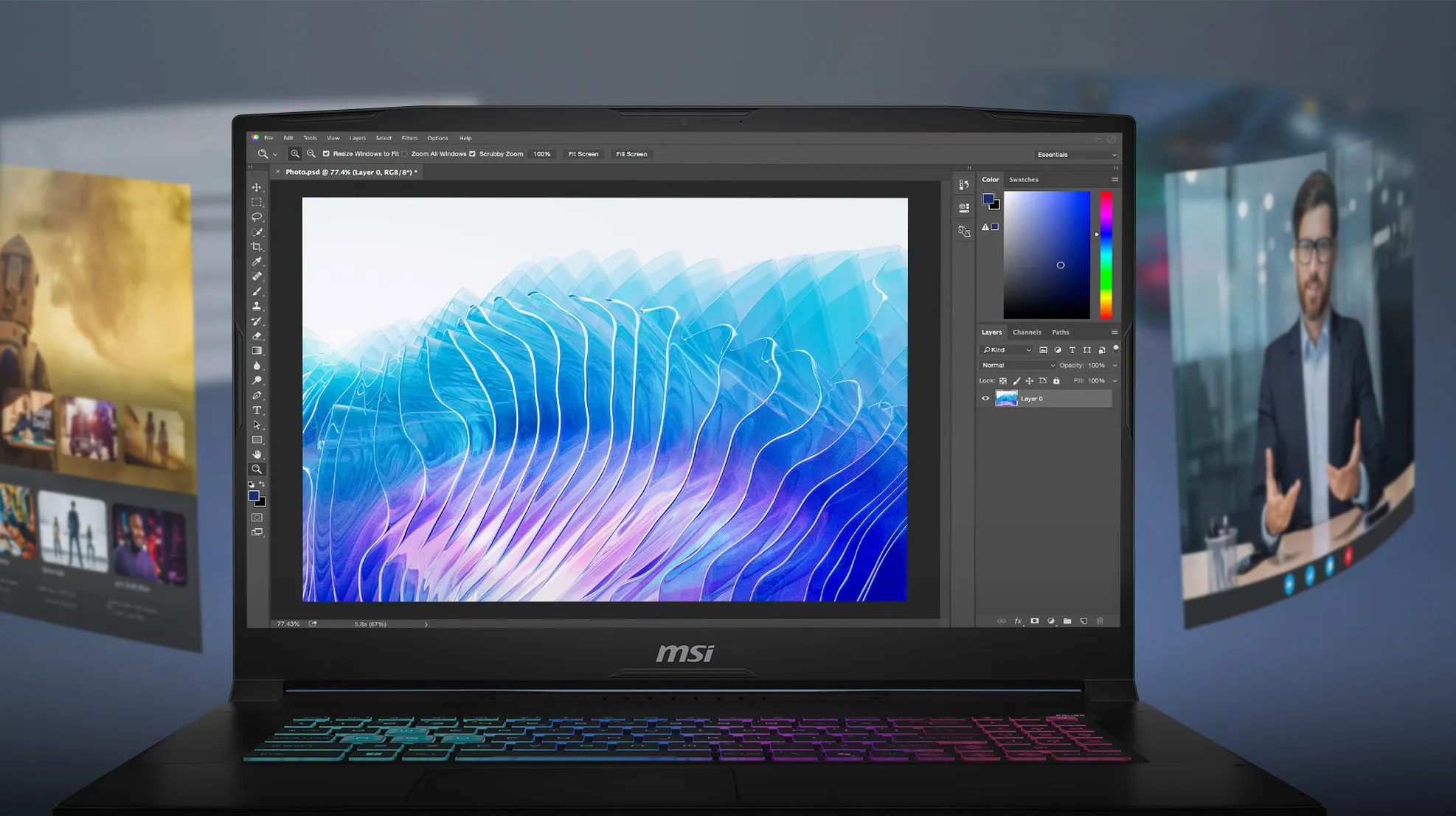 MSI KATANA 15 HX B14WEK-437IN 9S7-1587C1-437 [CI7-14650HX 14TH GEN/16GB/512GB SSD/WIN11 HOME/15.6"/8GB-RTX5050 GRAPHICS /2 YEAR(S)/BLACK] overview 3