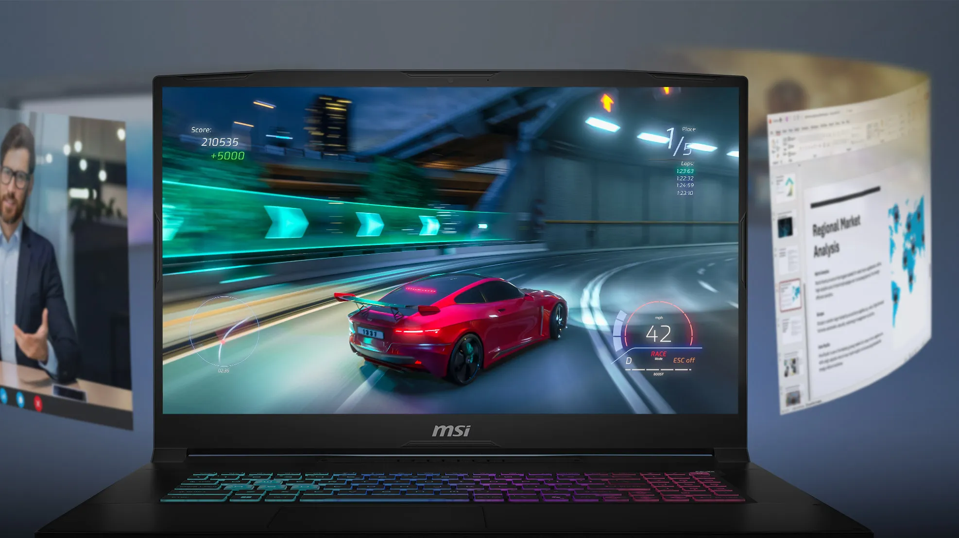 MSI KATANA 15 HX B14WEK-437IN 9S7-1587C1-437 [CI7-14650HX 14TH GEN/16GB/512GB SSD/WIN11 HOME/15.6"/8GB-RTX5050 GRAPHICS /2 YEAR(S)/BLACK] overview 5
