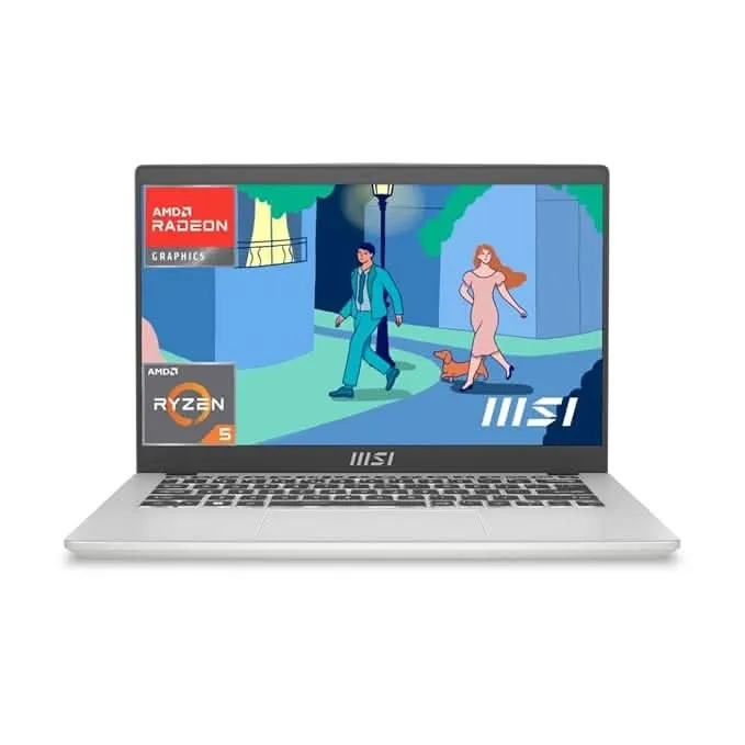 MSI Modern 14, AMD Ryzen 5 7430U, 36CM FHD 60Hz Gaming Laptop (8GB/512GB NVMe SSD/Windows 11 Home