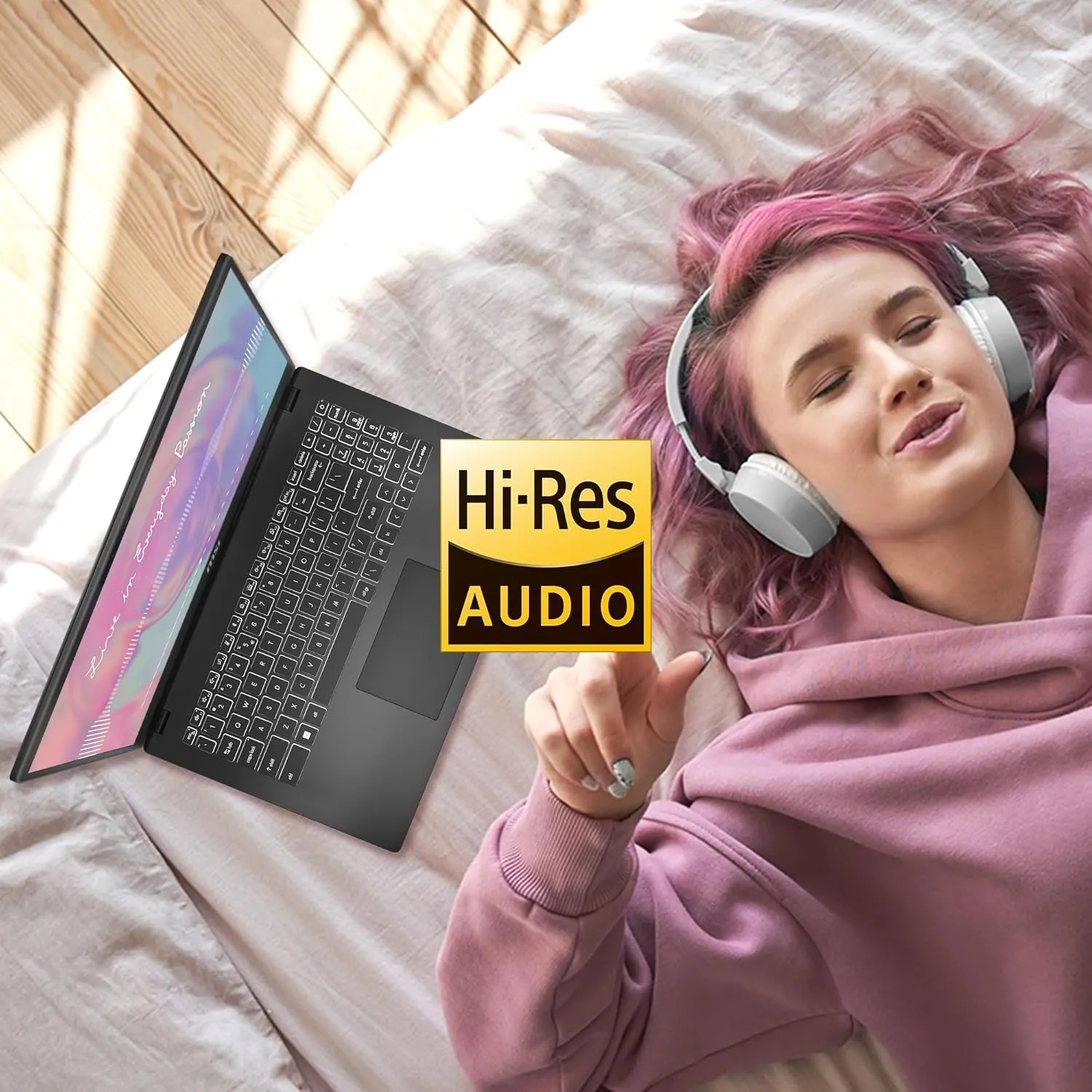 MSI Modern 15 H, Intel 13th Gen i7-13620H, 40CM Thin & Light Laptop(16GB/512GB NVMe SSD/Windows 11 Home/Office 2021/Classic Black/1.9Kg), B13M-225IN overview 2