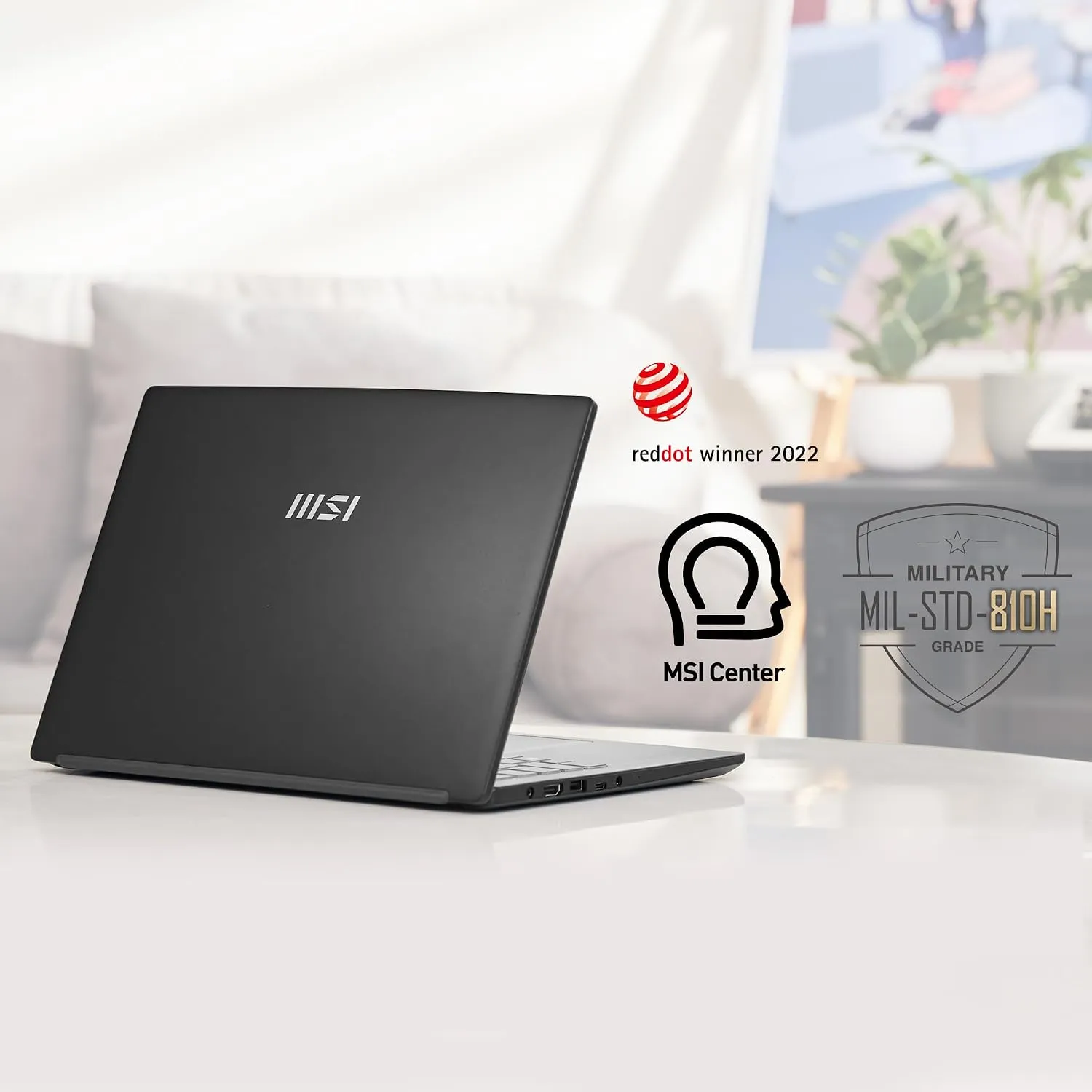MSI Modern 15 H, Intel 13th Gen i7-13620H, 40CM Thin & Light Laptop(16GB/512GB NVMe SSD/Windows 11 Home/Office 2021/Classic Black/1.9Kg), B13M-225IN overview 3