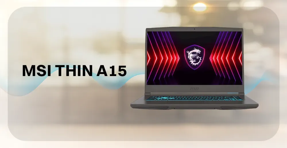 MSI Thin A15 B7UC-611IN AMD Ryzen 5 Gaming Laptop (16GB, 1TB SSD, Windows 11 Home, 4GB Graphics, 15.6 inch 144 Hz Full HD Display, NVIDIA GeForce RTX 3050, MS Office Home 2021, Cosmos Gray, 1.86 KG) overview 1