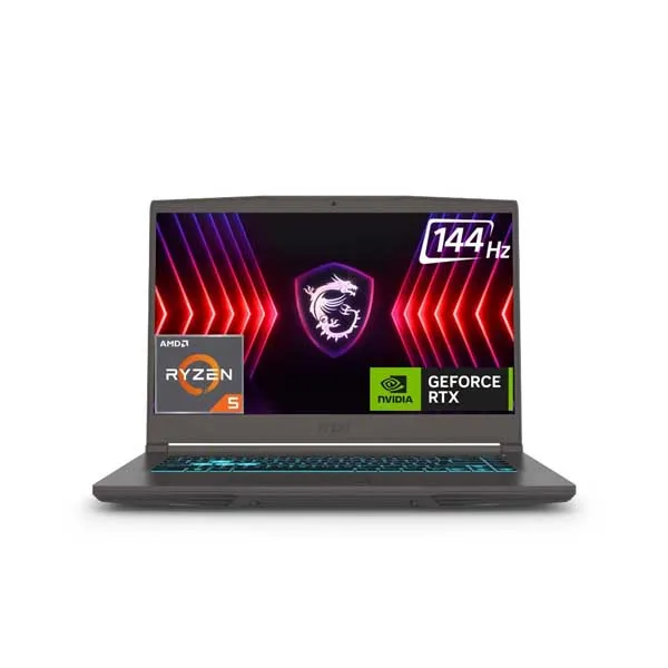MSI Thin A15, AMD 7th Gen. Ryzen 5 7535HS, 40CM FHD 144Hz Gaming Laptop (16GB/1TB NVMe SSD/Windows 11 Home/NVIDIA GeForce RTX 3050, GDDR6 4GB/Cosmos Gray/1.8Kg) B7UC-104IN