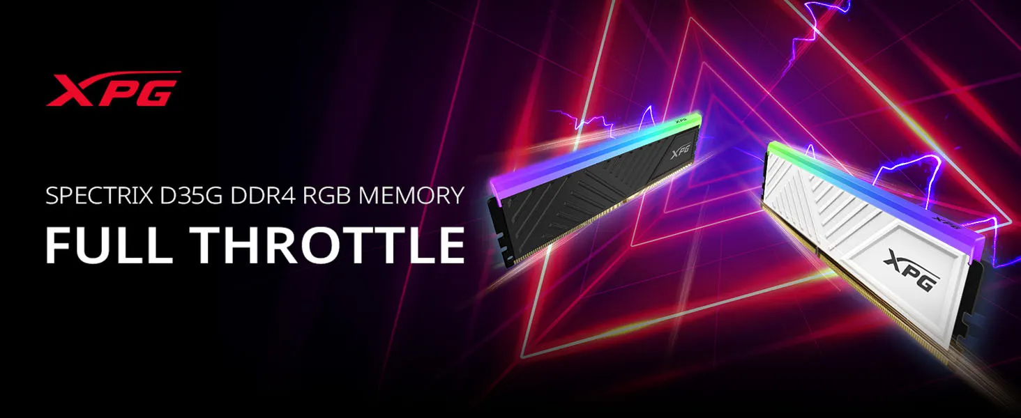 ADATA SPECTRIX D35G RGB 8GB (1x 8GB) DDR4 3200MHz CL16 Desktop RAM (White) overview 1