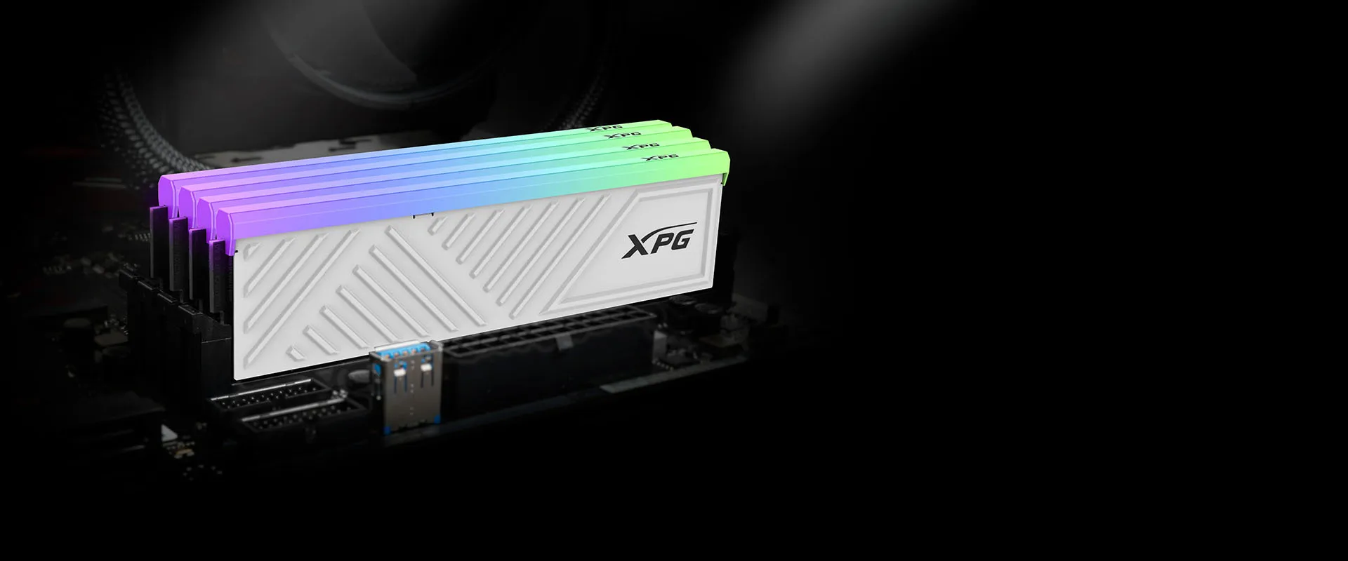 ADATA SPECTRIX D35G RGB 8GB (1x 8GB) DDR4 3200MHz CL16 Desktop RAM (White) overview 2