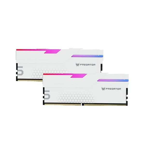 Acer Predator Hermes RGB Series 32GB (16GBx2) DDR5 7200MHz CL34 Desktop Ram (White) (BL.9BWWR.405)