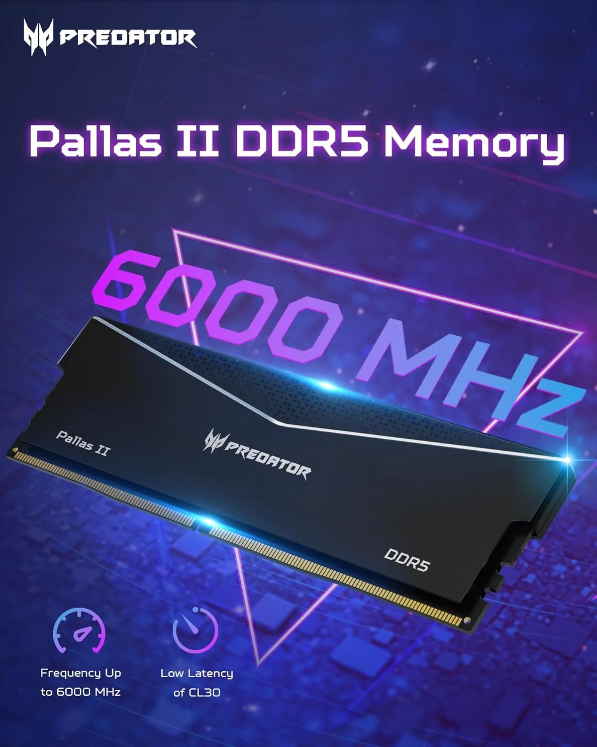 Acer Predator Pallas II 32GB (16GBx2) 6000MHz CL32 DDR5 RAM overview 1