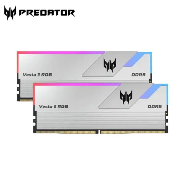 Acer Predator Vesta II 64GB (32GBx2) DDR5 6000MHz CL30 Desktop RAM (Silver)