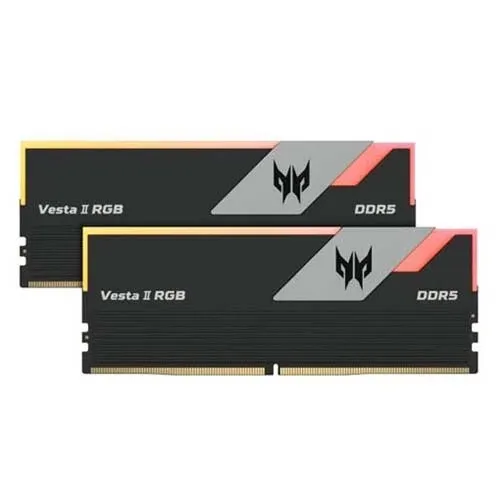 Acer Predator Vesta II RGB 32GB (16GBx2) 7200MHz DDR5 CL34 RAM Memory (Black) (BL.9BWWR.363)