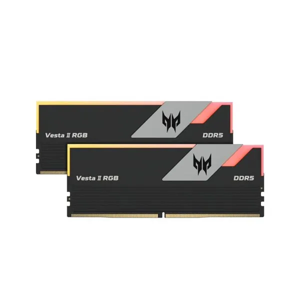 Acer Predator Vesta II RGB DDR5 64GB (2x32GB) 6000Mhz Desktop Ram (Black)