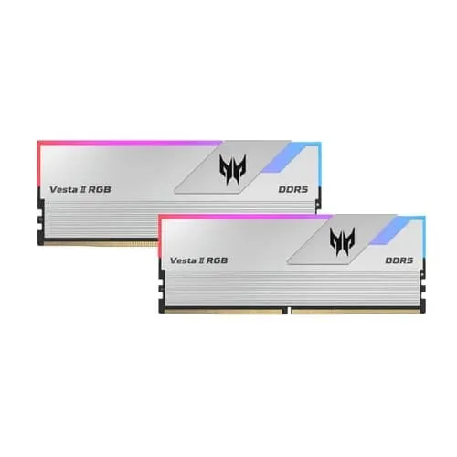 Acer Predator Vesta II RGB Series 32GB (16GBx2) DDR5 6000MHz CL30 Desktop Ram (Silver)