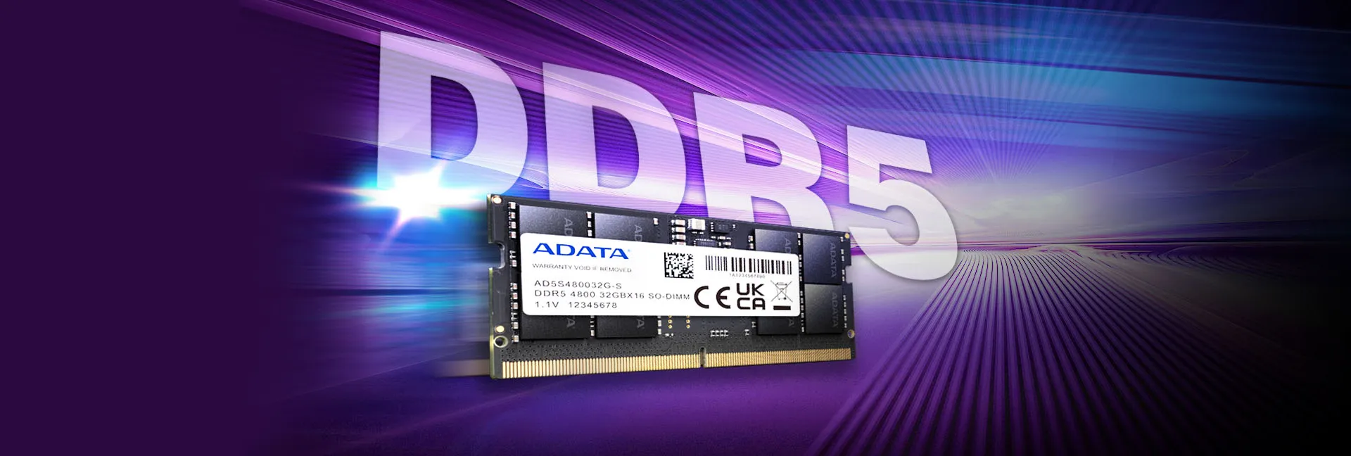Adata 32GB (32GBx1) DDR5 4800MHz CL40 SO-DIMM Laptop Ram overview 1