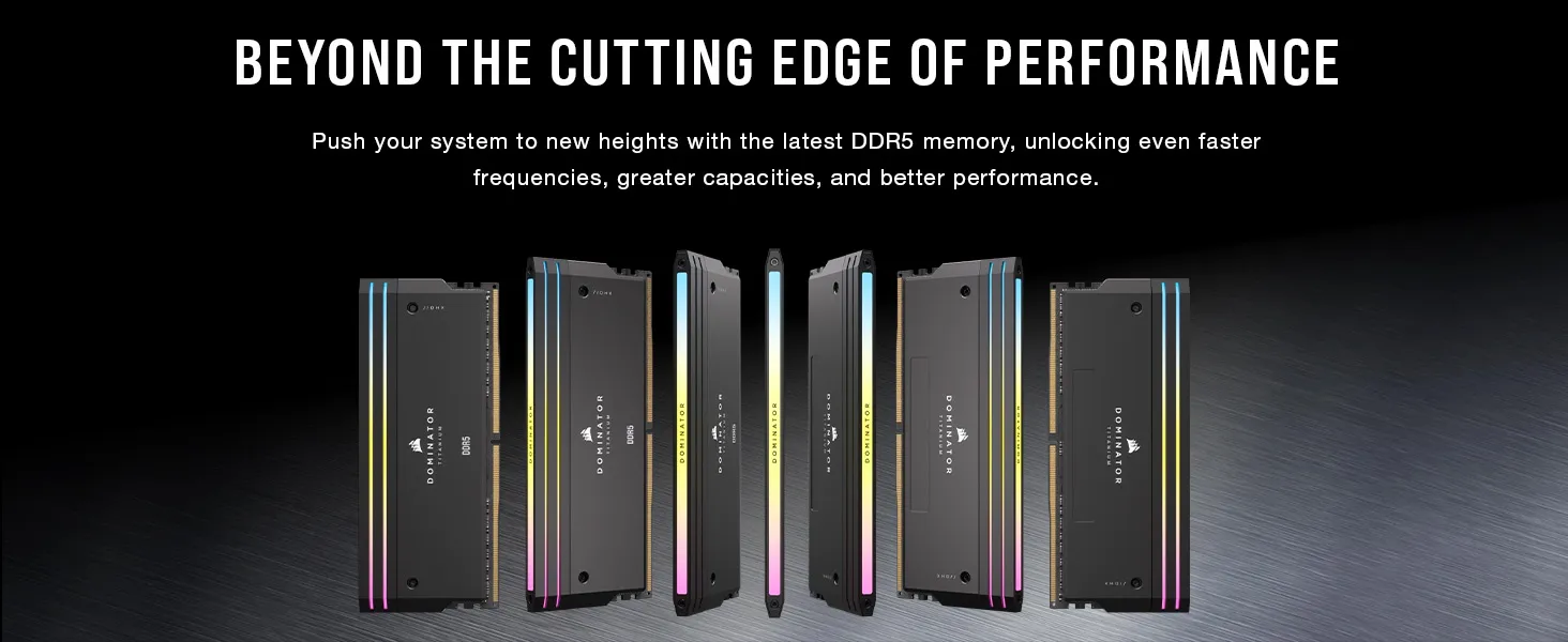 CORSAIR Dominator Titanium RGB 96GB (2x48GB) DDR5 6600MHz CL32 RAM (Black) overview 1