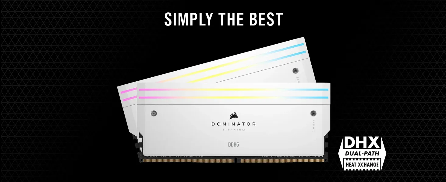CORSAIR Dominator Titanium RGB 96GB (2x48GB) DDR5 6600MHz CL32 RAM (Black) overview 6